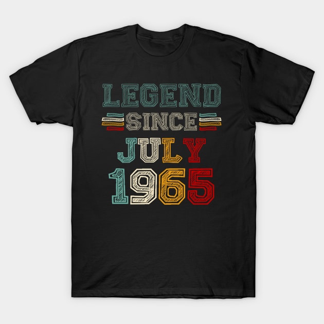 58 Years Old Legend Since July 1965 58th Birthday T-Shirt by cyberpunk art